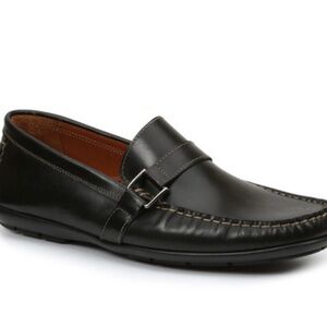 Giorgio Brutini Tommy Black Leather Buckle Strap Loafers Slip On Men’s Size 13M